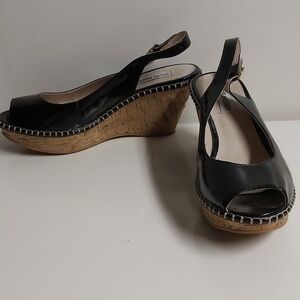 Steve Madden black wedges, size 8
